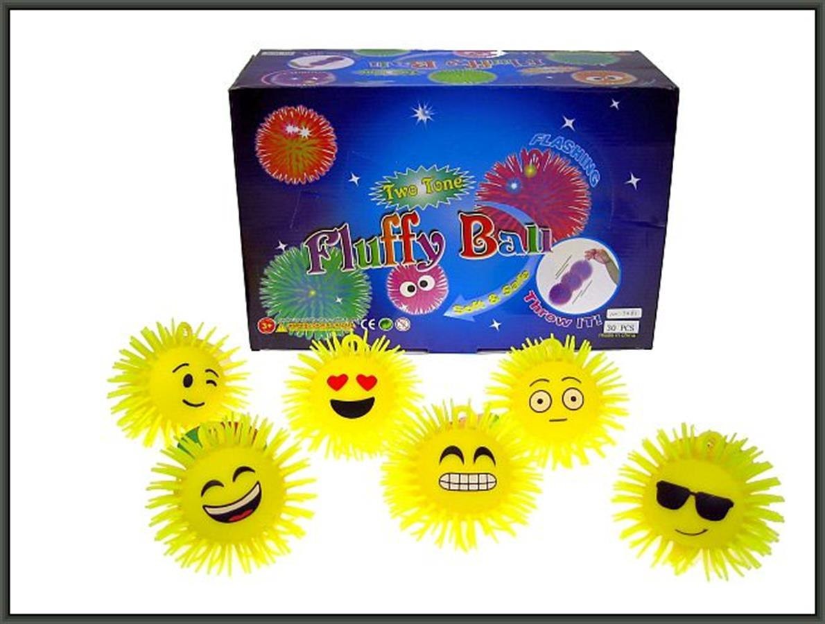 GLOWING RUBBER MOUTH BALL WITH SPIKES 10CM HIPO T261 HIPO